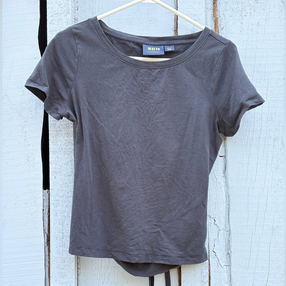 Maeve Backless Wrap Tee - Picture 4 of 5